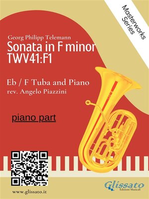cover image of (piano part) Sonata in F minor- Eb/F Tuba and Piano